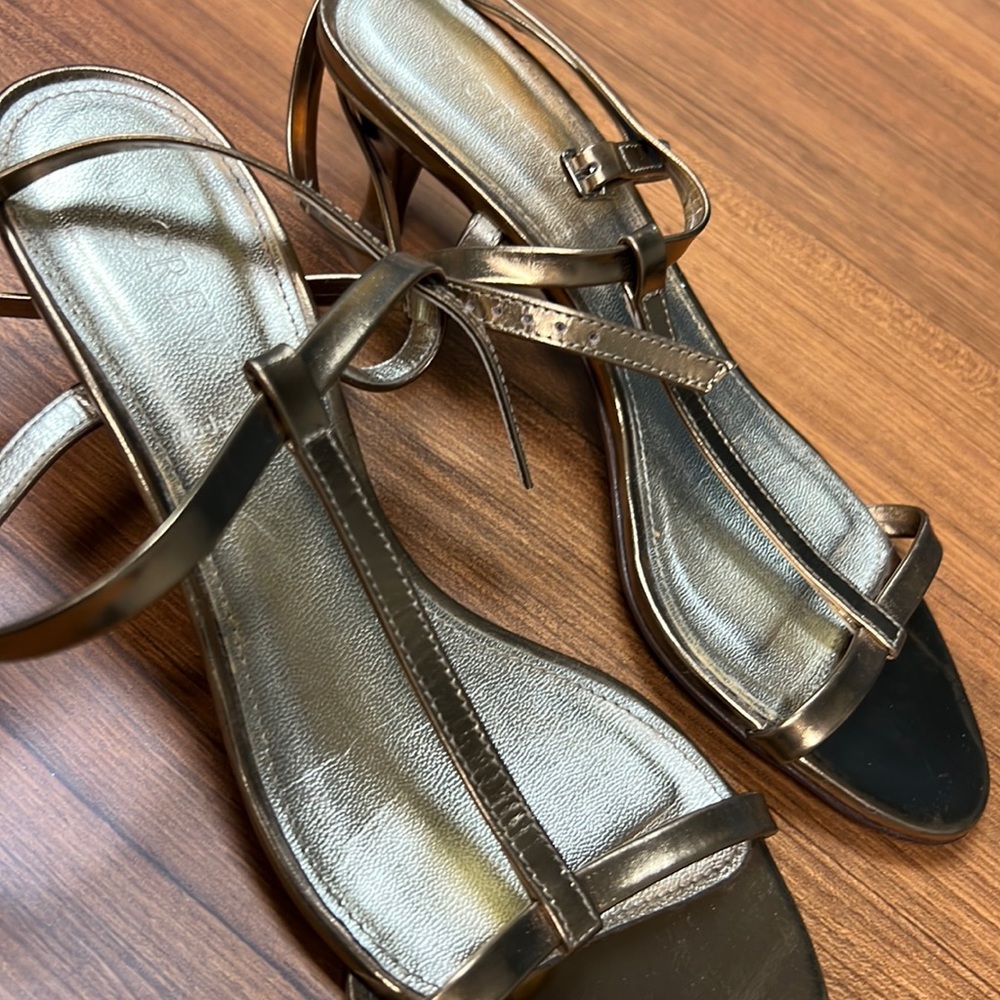 JCrew Greta Sandals in Gold size 6